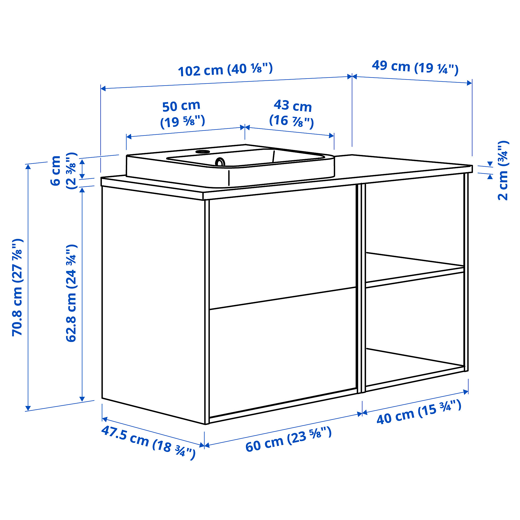 ÄNGSJÖN/BACKSJÖN wash-stand/wash-basin