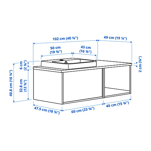 ÄNGSJÖN/BACKSJÖN wash-stand/wash-basin