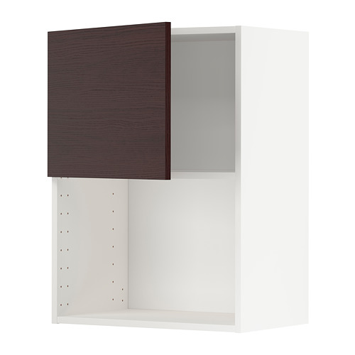 METOD - wall cabinet for microwave oven, white Askersund/dark brown ash effect | IKEA Taiwan Online - PE780502_S4