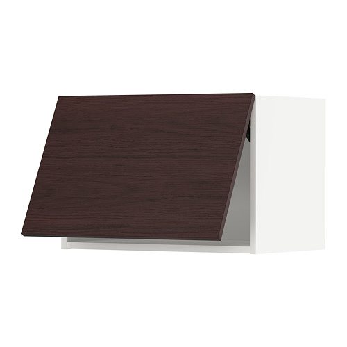 METOD - wall cabinet horizontal, white Askersund/dark brown ash effect | IKEA Taiwan Online - PE780500_S4