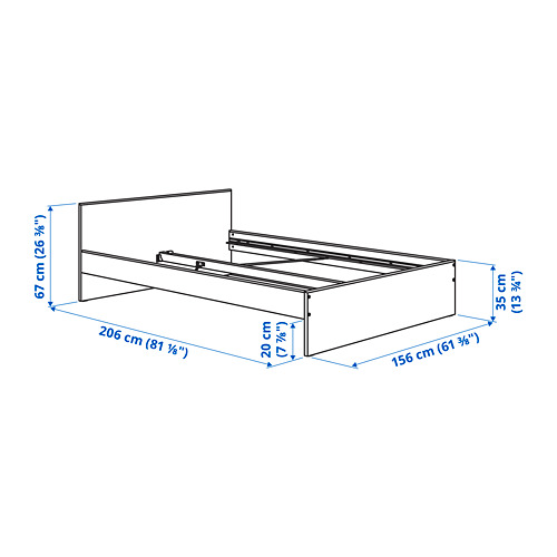 GURSKEN - 雙人床框附床頭板, 淺米色, 附Luröy床底板條 | IKEA 線上購物 - PE803167_S4