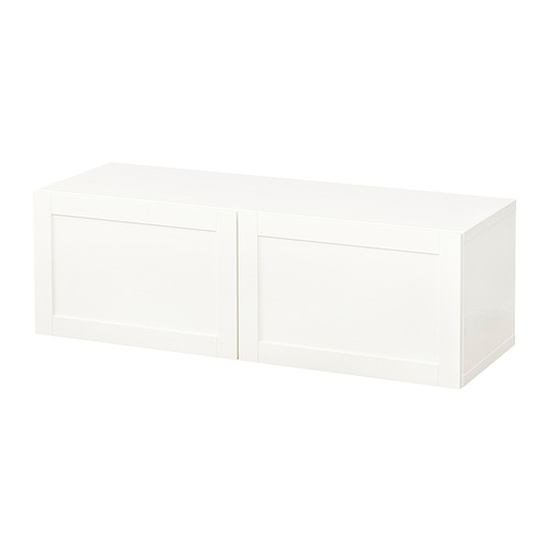 BESTÅ - wall-mounted cabinet combination, white/Hanviken white | IKEA Taiwan Online - PE847418_S4