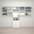 PLATSA wardrobe with 9 doors+4 drawers