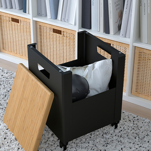 TROTTEN - 收納櫃附輪腳, 碳黑色 | IKEA 線上購物 - PE847577_S4