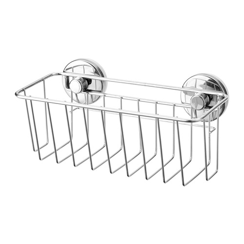KROKFJORDEN - basket with suction cup, zinc plated, 24x11 cm | IKEA Taiwan Online - PE803198_S4