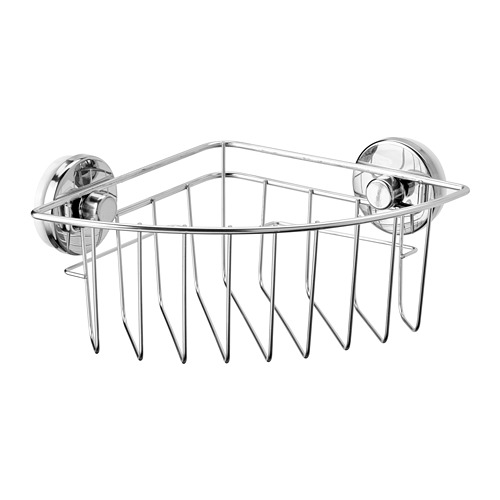 KROKFJORDEN - corner shelf unit with suction cup, zinc plated, 20x11 cm | IKEA Taiwan Online - PE803200_S4