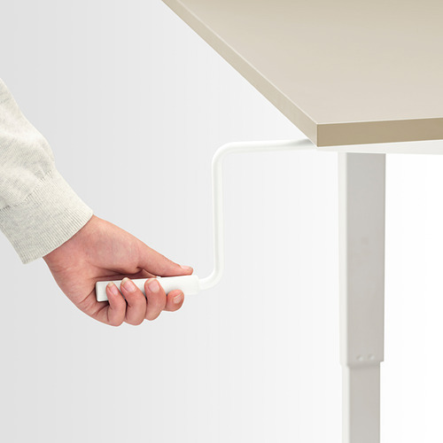 TROTTEN - 升降式工作桌, 米色/白色 | IKEA 線上購物 - PE847592_S4