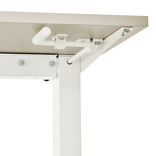 TROTTEN - 升降式工作桌, 米色/白色 | IKEA 線上購物 - PE847593_S4