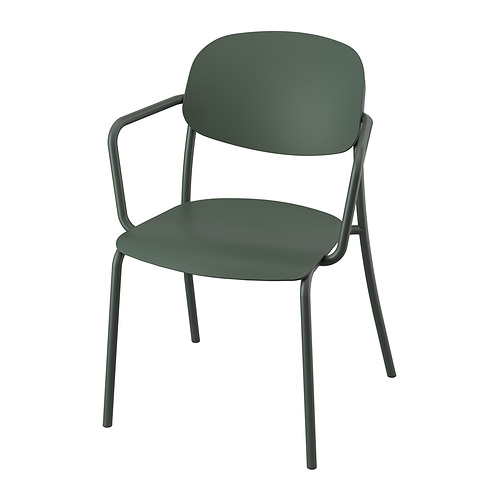 VISINGSÖ - chair with armrests, outdoor/deep green | IKEA Taiwan Online - PE991595_S4