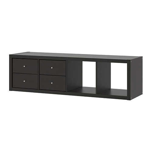 KALLAX shelving unit with 2 inserts