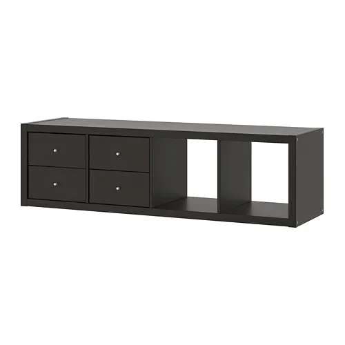 KALLAX - 層架組附2收納配件, 黑棕色, 42x147 公分 | IKEA 線上購物 - PE747901_S4
