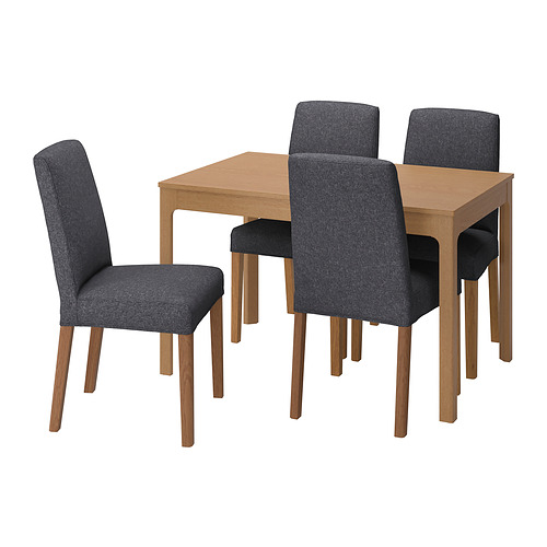 EKEDALEN/BERGMUND table and 4 chairs