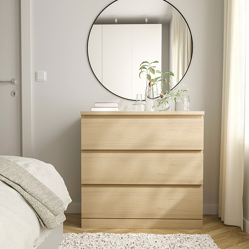 MALM chest of 3 drawers