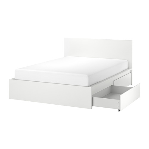 MALM - 雙人高床框附2收納盒, 白色/Luröy, 150x200 公分 | IKEA 線上購物 - PE886042_S4