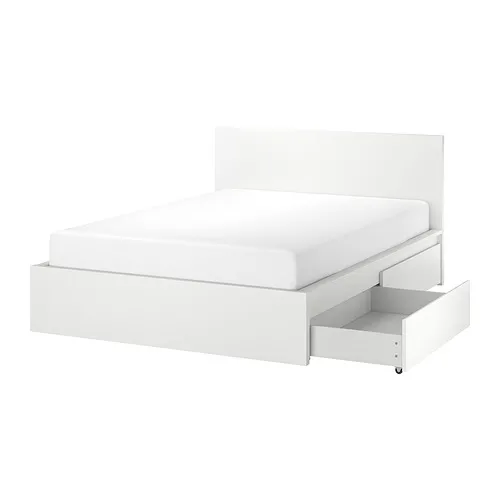 MALM - 雙人高床框附2收納盒, 白色/Luröy, 150x200 公分 | IKEA 線上購物 - PE886042_S4