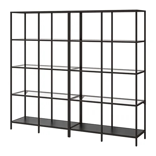 VITTSJÖ - storage combination, black-brown/glass, 200x36x175 cm | IKEA Taiwan Online - PE747925_S4