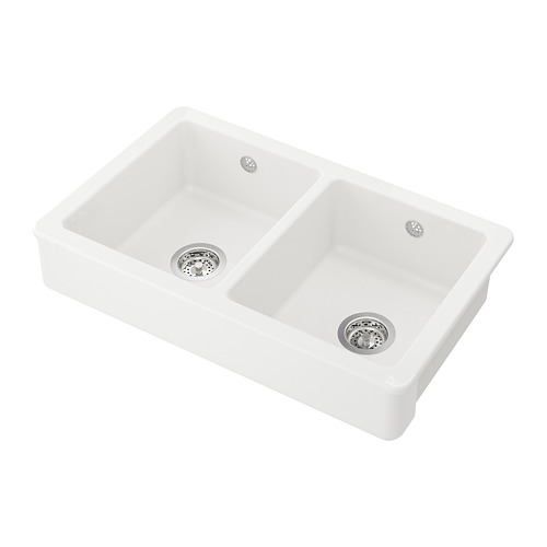 HAVSEN - 造型雙槽水槽, 白色, 82x48 公分 | IKEA 線上購物 - PE747937_S4