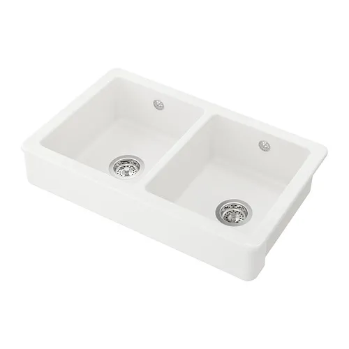 HAVSEN - 造型雙槽水槽, 白色, 82x48 公分 | IKEA 線上購物 - PE747937_S4