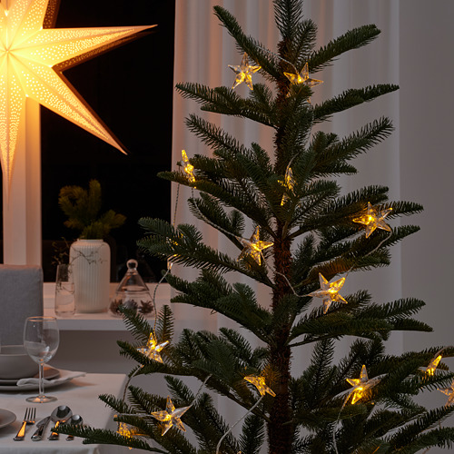 STRÅLA - LED裝飾燈串/24個燈泡, 星形 閃爍/戶外用 金色 | IKEA 線上購物 - PE803638_S4