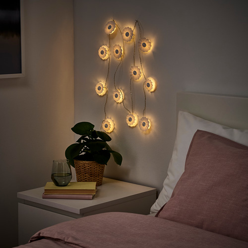 STRÅLA - LED lighting chain with 12 lights, battery-operated flower | IKEA Taiwan Online - PE803317_S4
