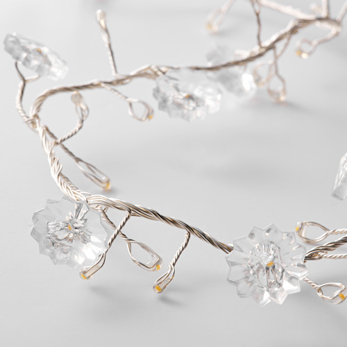 STRÅLA - LED lighting chain with 140 lights, battery-operated flower/clear | IKEA Taiwan Online - PE803336_S4