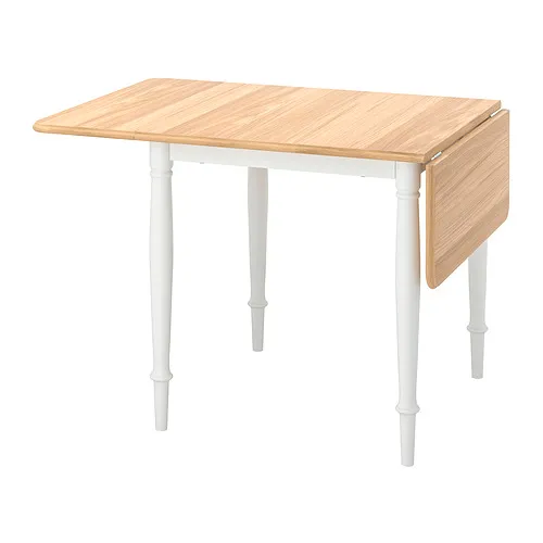 DANDERYD - 折疊桌, 實木貼皮, 橡木/白色 | IKEA 線上購物 - PE847703_S4
