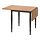 DANDERYD - 折疊桌, 實木貼皮, 松木/黑色, 74/134x80 公分 | IKEA 線上購物 - PE847706_S1