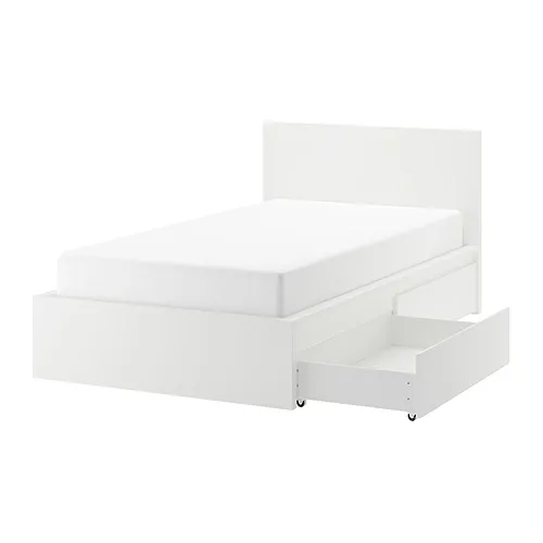 MALM - 單人加大高床框附2收納盒, 白色/Luröy, 120x200 公分 | IKEA 線上購物 - PE886067_S4