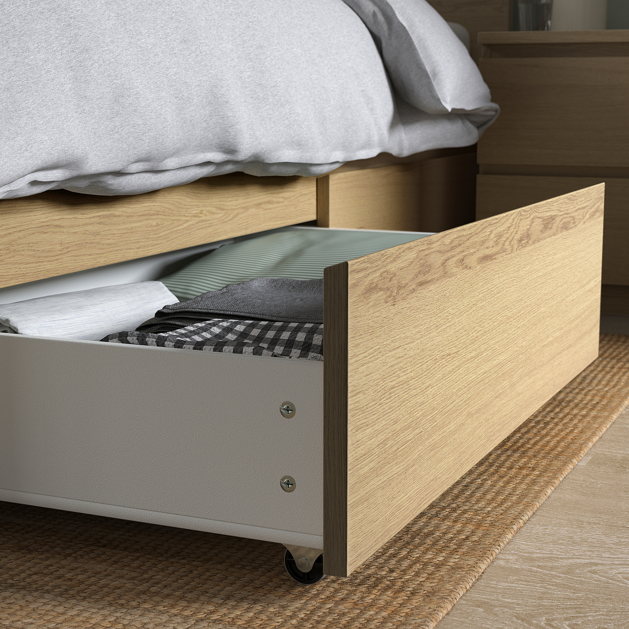 MALM bed storage box for high bed frame