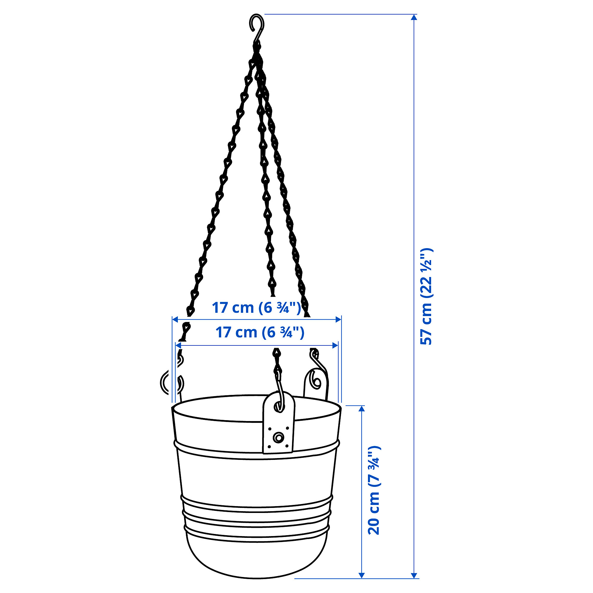 PÄRLRÖNN hanging planter