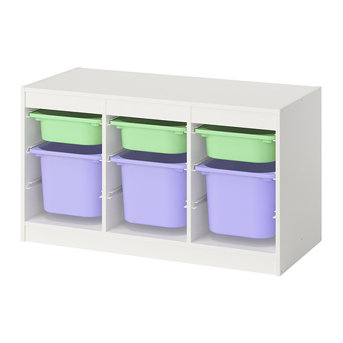 TROFAST storage combination with boxes