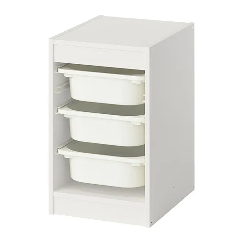 TROFAST - storage combination with boxes, white/white, 34x44x56 cm | IKEA Taiwan Online - PE952776_S4