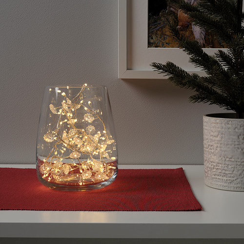 STRÅLA - LED lighting chain with 140 lights, battery-operated flower/clear | IKEA Taiwan Online - PE803353_S4