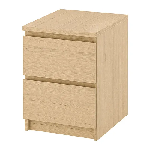 MALM - 抽屜櫃/2抽, 實木貼皮, 染白橡木 | IKEA 線上購物 - PE886219_S4