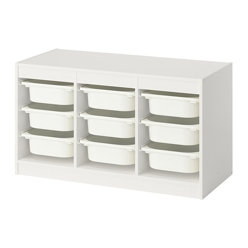 TROFAST - storage combination with boxes, white/white, 99x44x56 cm | IKEA Taiwan Online - PE952781_S4