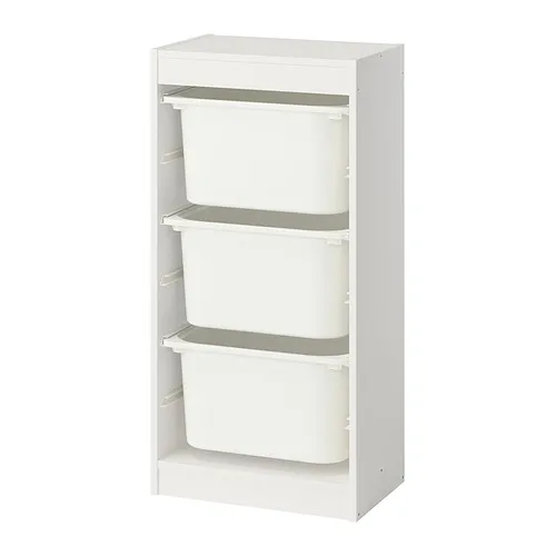 TROFAST - storage combination with boxes, white/white, 46x30x95 cm | IKEA Taiwan Online - PE952784_S4