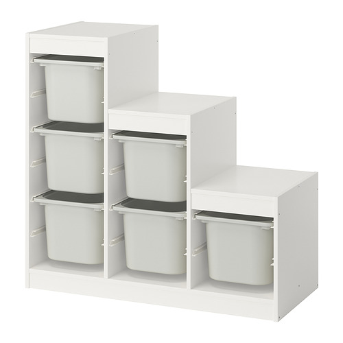 TROFAST storage combination with boxes