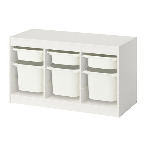 TROFAST - storage combination with boxes, white/white, 99x44x56 cm | IKEA Taiwan Online - PE952833_S4
