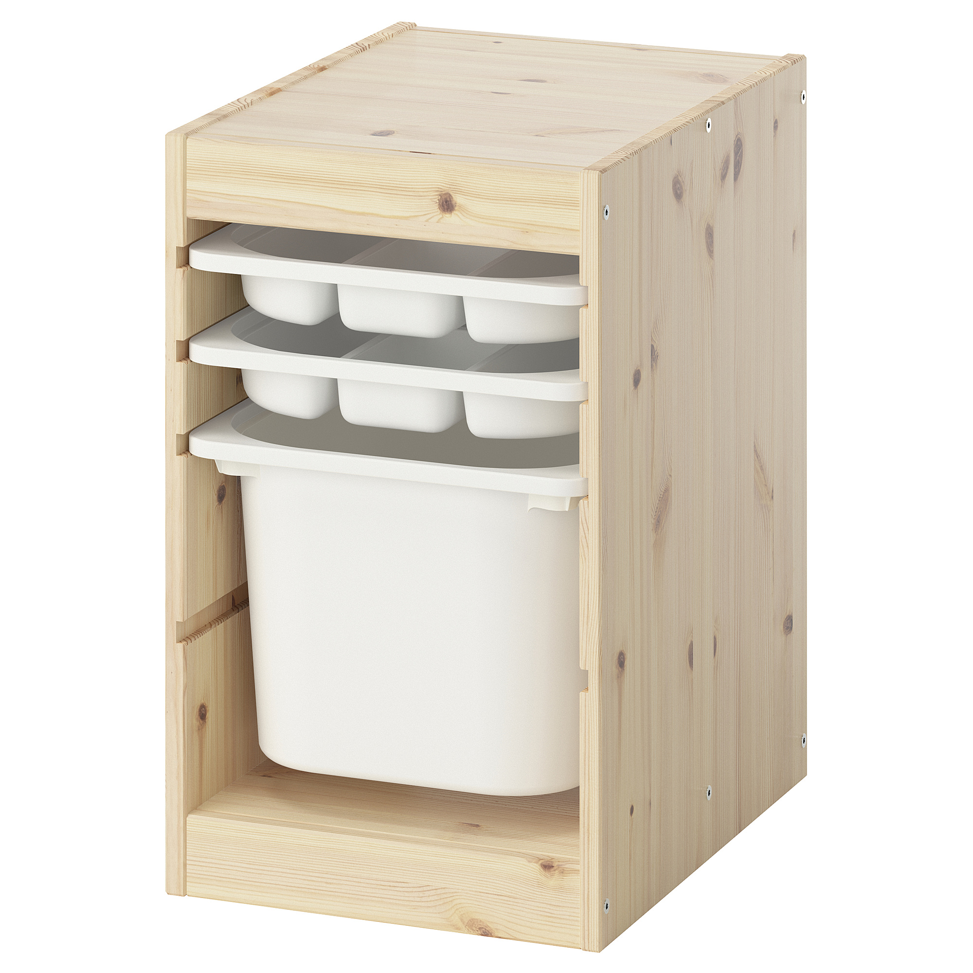 TROFAST storage combination with box/trays