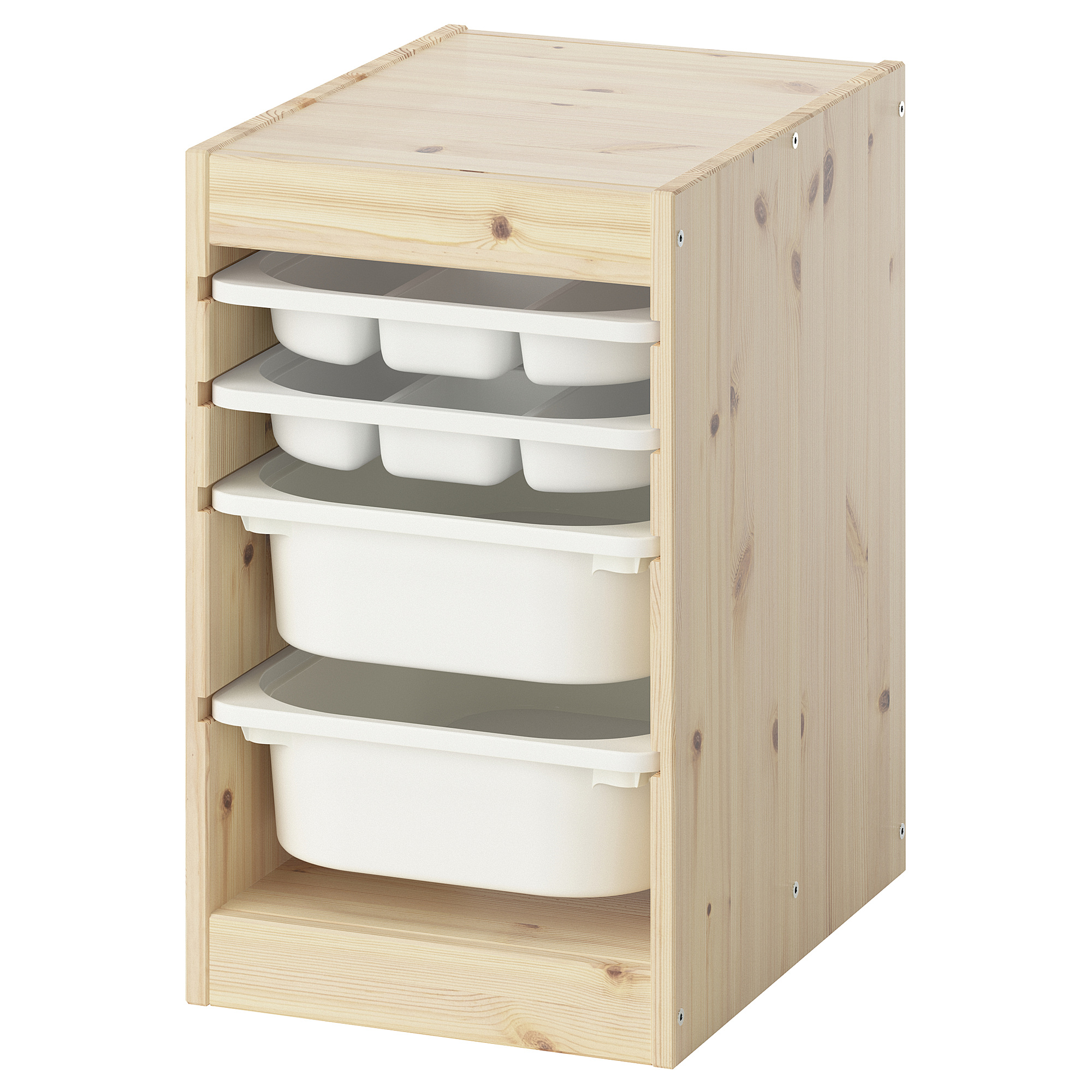 TROFAST storage combination with box/trays