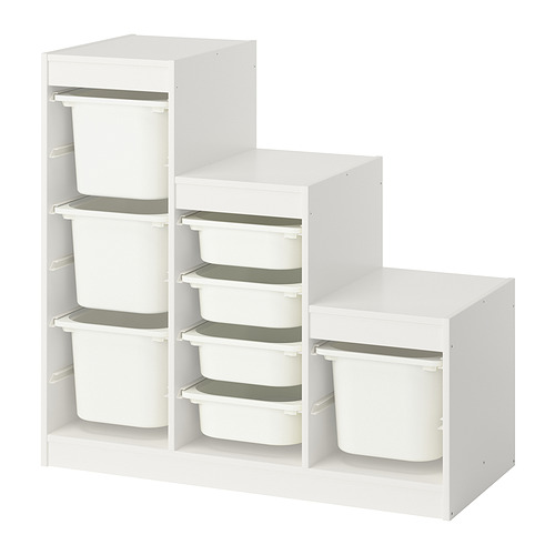 TROFAST storage combination with boxes
