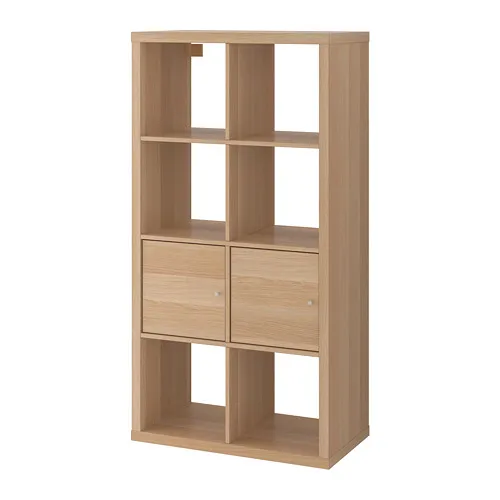 KALLAX - 層架組附門片, 染白橡木紋, 77x147 公分 | IKEA 線上購物 - PE747984_S4