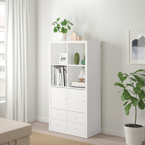 KALLAX - 層架組附4收納隔板, 高亮面 白色 | IKEA 線上購物 - PE747990_S4