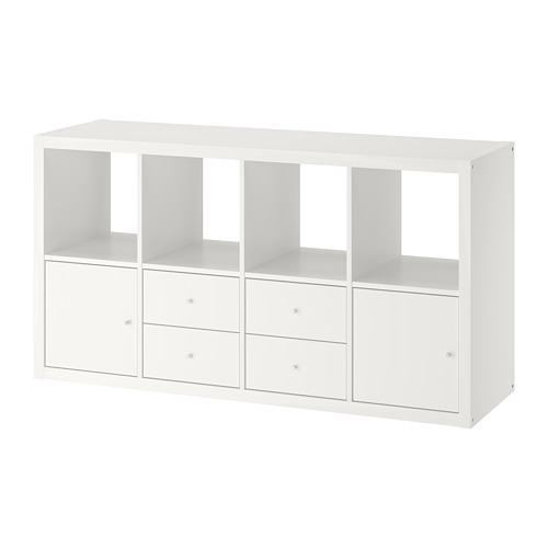 KALLAX - 層架組附4收納隔板, 白色, 147x77 公分 | IKEA 線上購物 - PE747994_S4