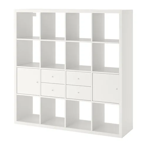 KALLAX - 層架組附4收納隔板, 白色, 147x147 公分 | IKEA 線上購物 - PE748004_S4