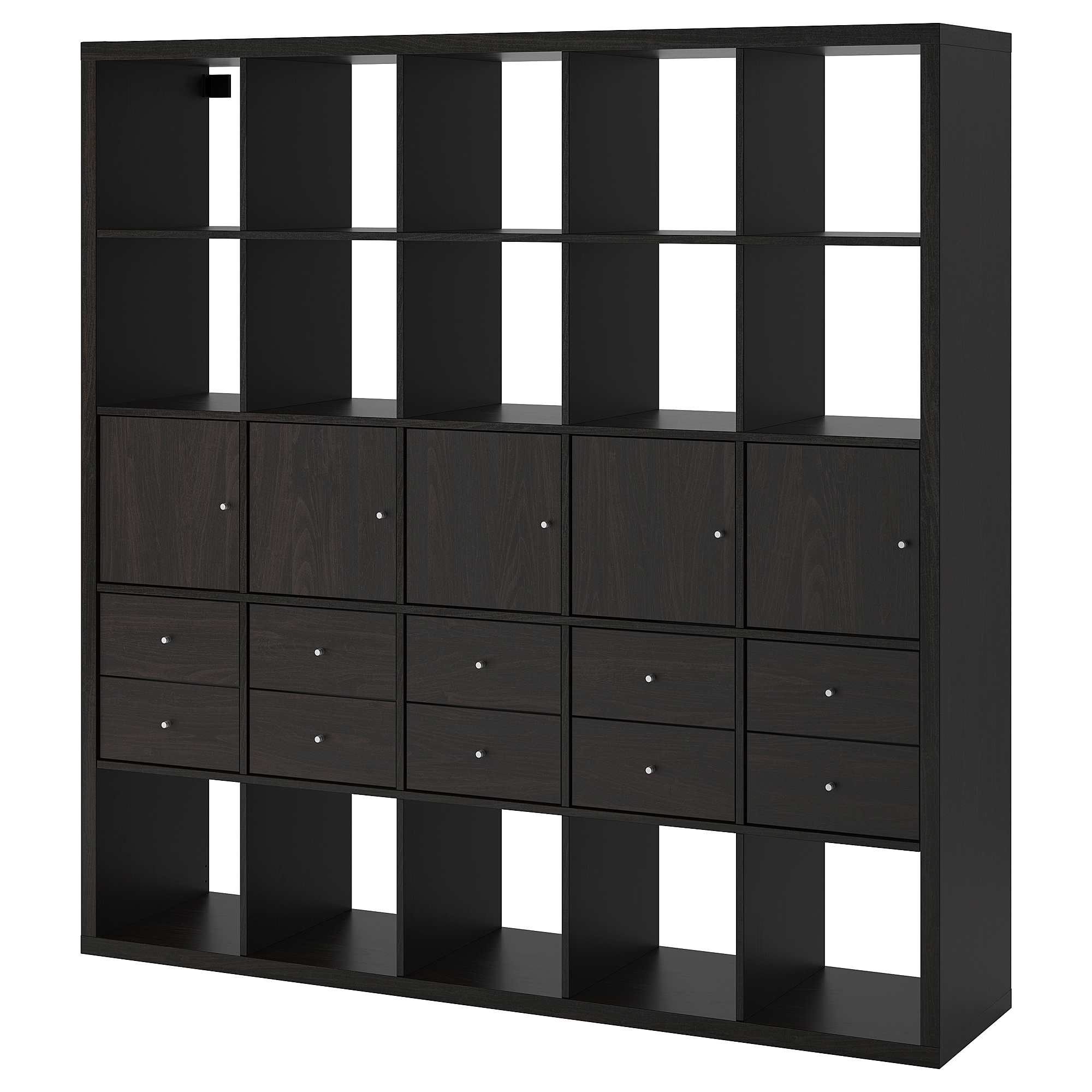 KALLAX shelving unit with 10 inserts