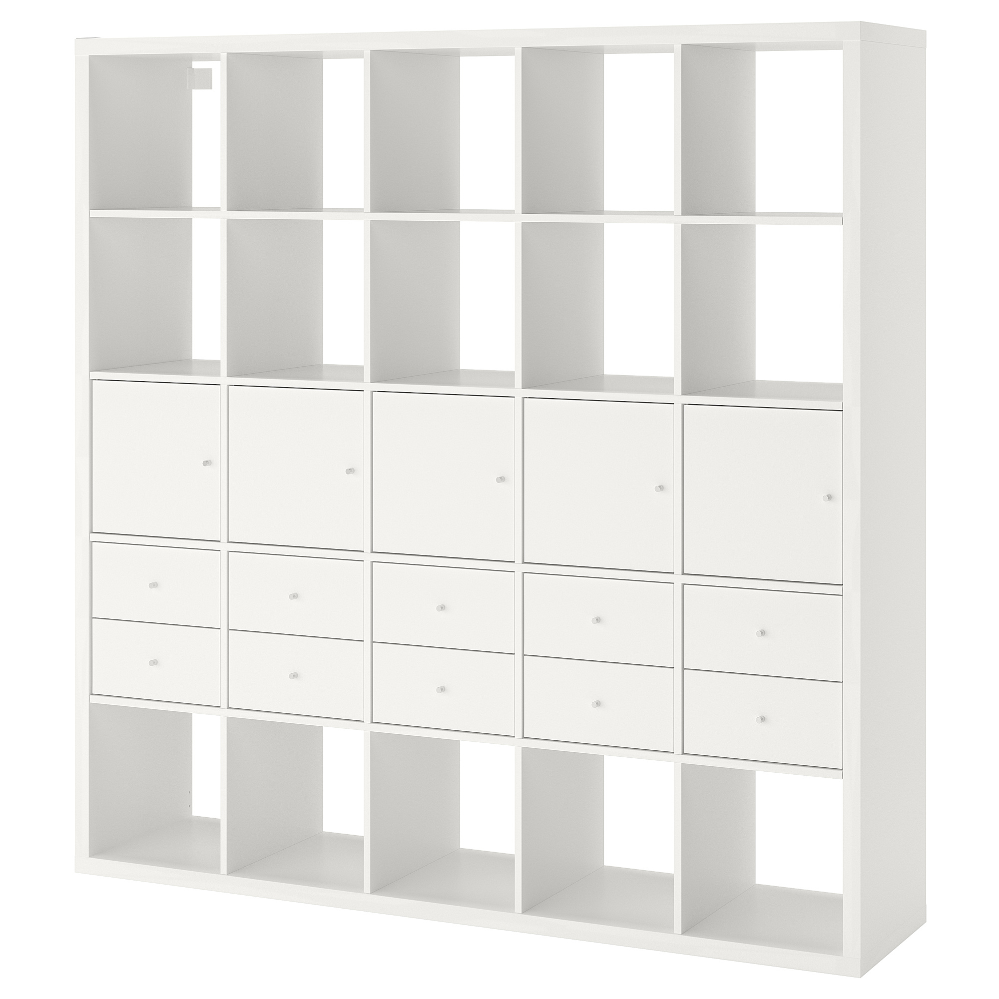 KALLAX shelving unit with 10 inserts