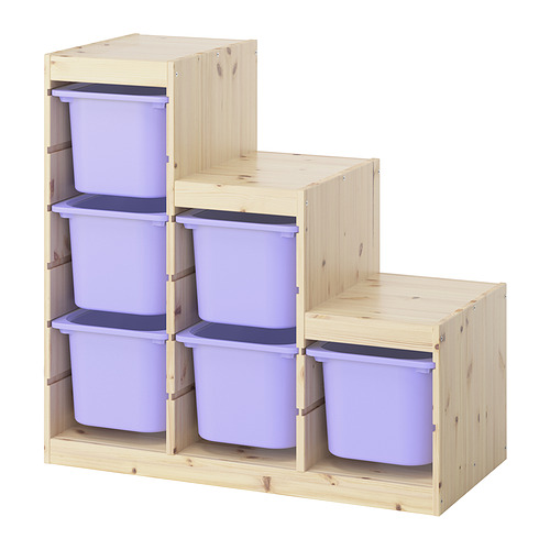 TROFAST storage combination with boxes