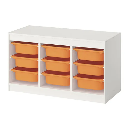 TROFAST - 收納組合附收納盒, 白色/淺橘色, 99x44x56 公分 | IKEA 線上購物 - PE952643_S4