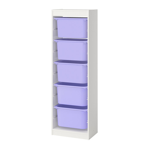 TROFAST - storage combination with boxes, white/lilac, 46x30x146 cm | IKEA Taiwan Online - PE952726_S4